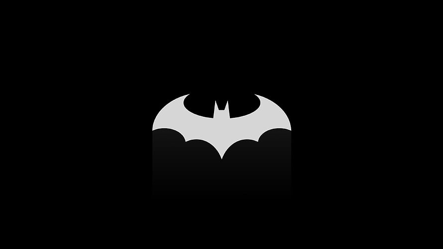 Minimalist Batman Emblem on Black Background HD wallpaper