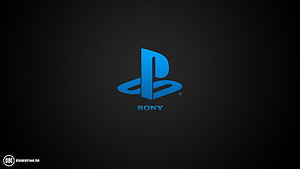 Sony PlayStation Logo on Dark Background HD wallpaper