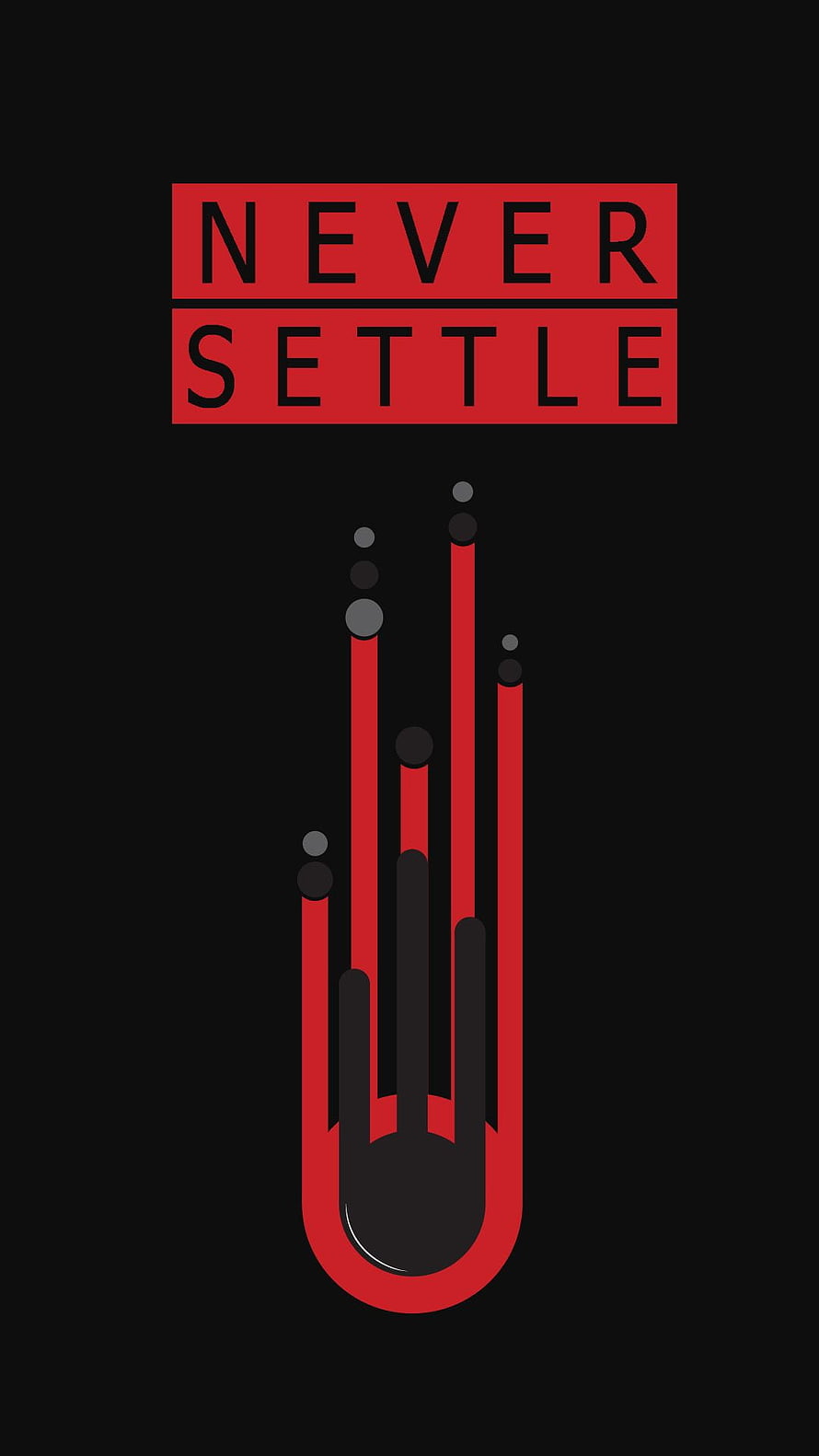 OnePlus Never Settle Minimalist Logo with Stylized Hand Graphic on Black Background HD phone wallpaper