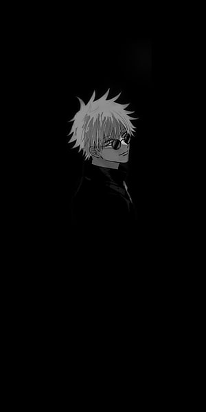 Gojo Satoru Anime Character Portrait in Black and White HD phone wallpaper