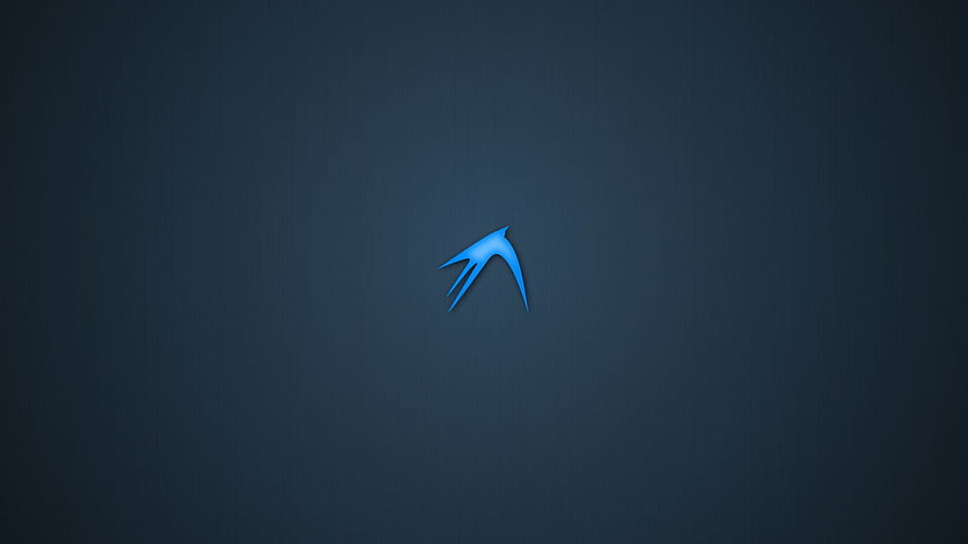 Lubuntu LXDE Minimalist Blue Logo on Dark Slate Background HD wallpaper