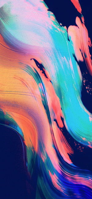Vibrant Abstract Fluid Art with Swirling Pastel and Neon Colors on Dark Background HD phone wallpaper