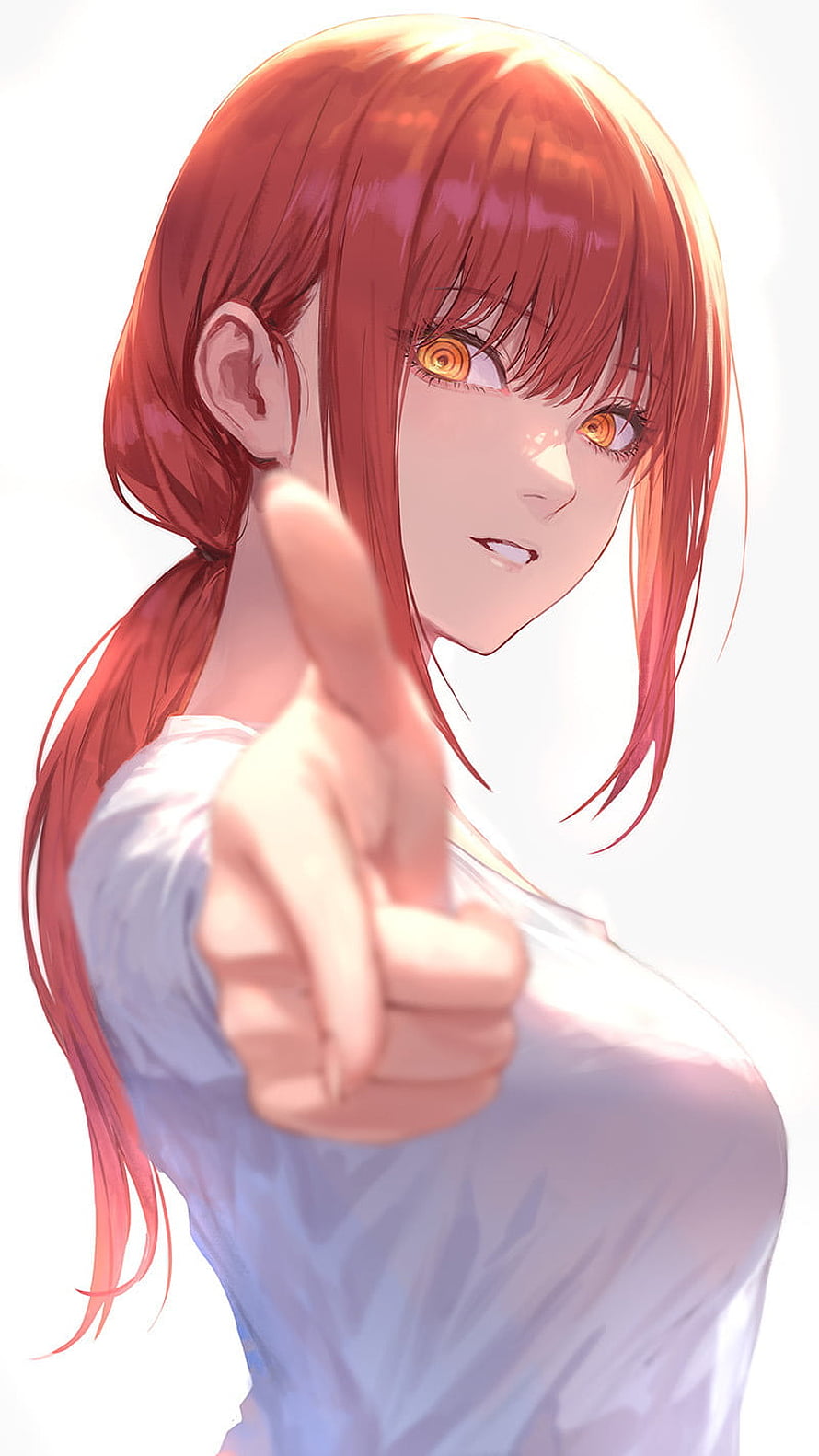 Makima from Chainsaw Man Pointing Forward in Anime Style, Makima, Anime, Chainsaw Man, Manga HD phone wallpaper
