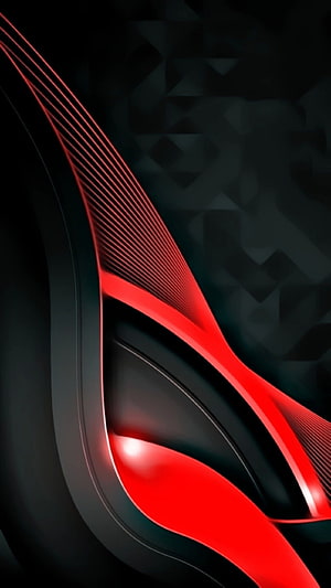 Sleek Red and Black Abstract Curves with Neon Glow and Geometric Texture HD phone wallpaper