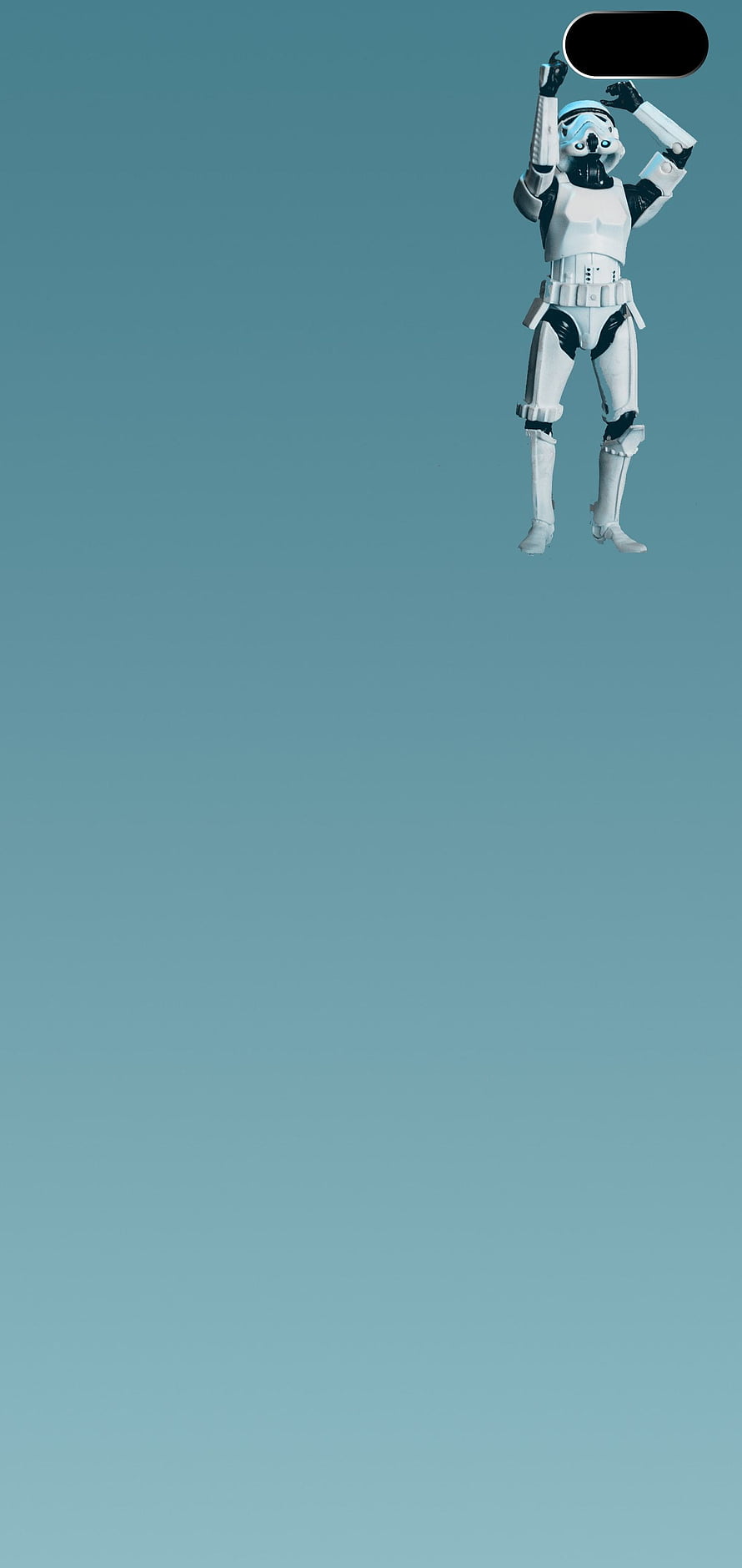 Star Wars First Order Stormtrooper 3D Render on Minimal Teal Background HD phone wallpaper
