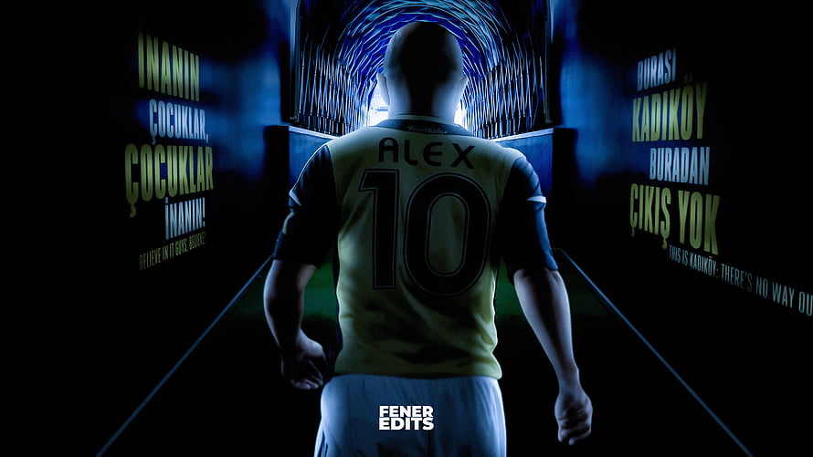 Alex De Souza Fenerbahce Player Walking Through Dramatic Tunnel HD wallpaper