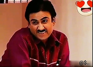 Jethalal Champaklal Gada in a Red Shirt with a Playful Expression HD wallpaper