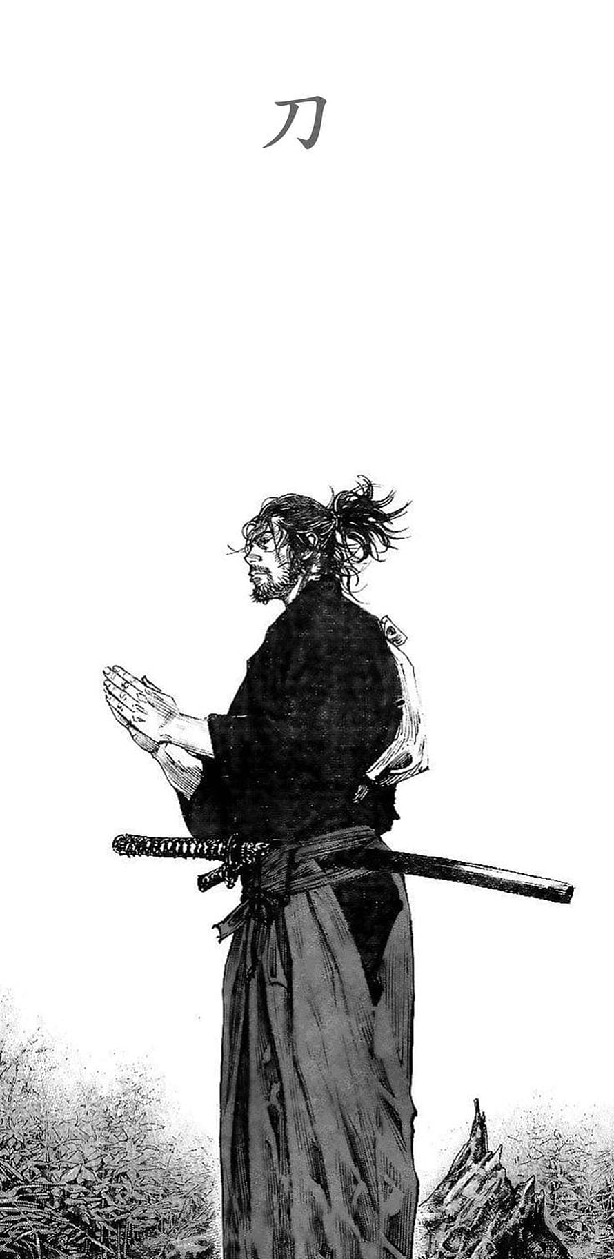 Vagabond Manga Musashi Takezo Samurai Illustration HD phone wallpaper