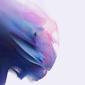Samsung Galaxy S21 Default Wallpaper Abstract Blue and Pink Ink Swirls HD phone wallpaper