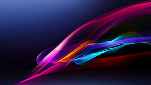 Vibrant Abstract Light Streaks on Dark Background HD wallpaper