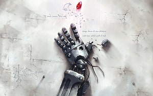 Fullmetal Alchemist Brotherhood Mechanical Hand Concept Art HD wallpaper