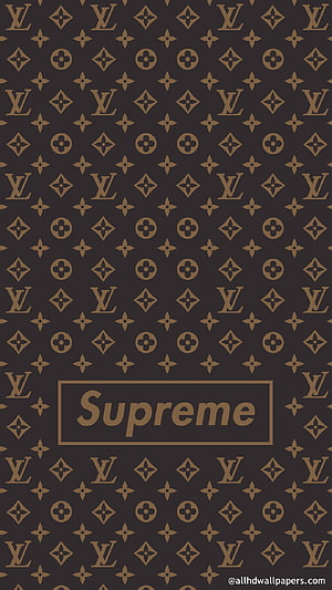 Supreme x Louis Vuitton Monogram Pattern Wallpaper HD phone wallpaper