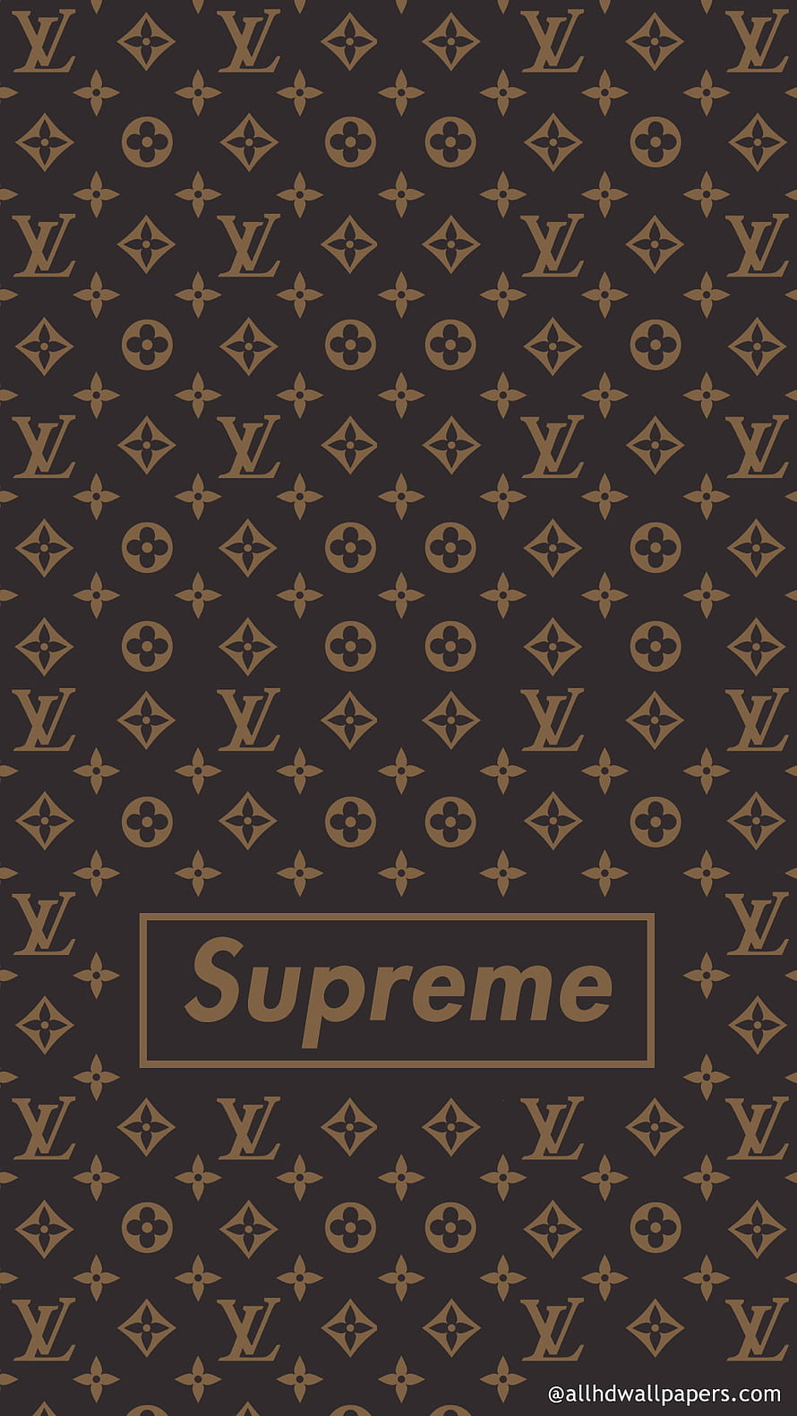 Supreme x Louis Vuitton Monogram Pattern Wallpaper HD phone wallpaper