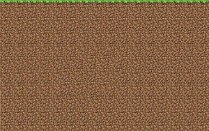 Minecraft Dirt Block Texture with Grass Top Edge Pixel Art Pattern HD wallpaper