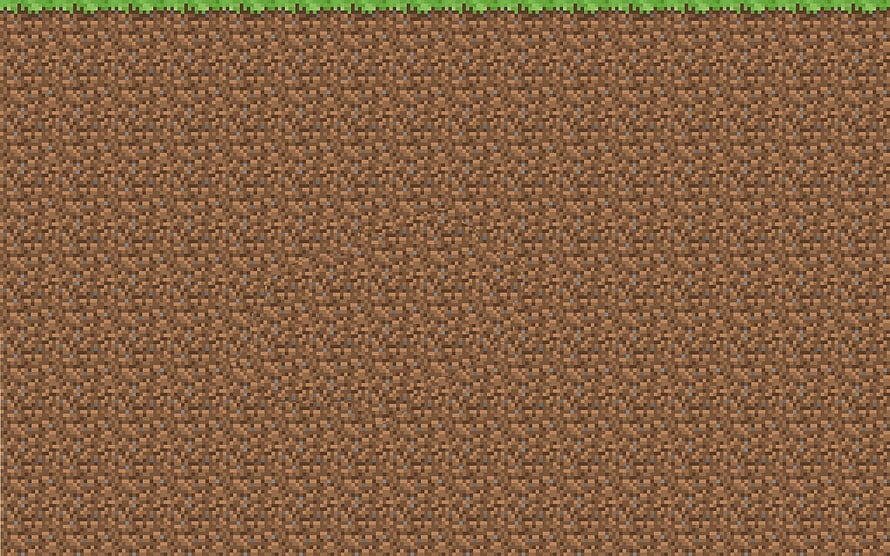 Minecraft Dirt Block Texture with Grass Top Edge Pixel Art Pattern HD wallpaper