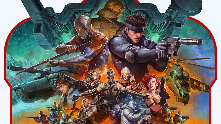 Metal Gear Solid Ensemble Artwork Featuring Solid Snake and Rival Operatives HD wallpaper