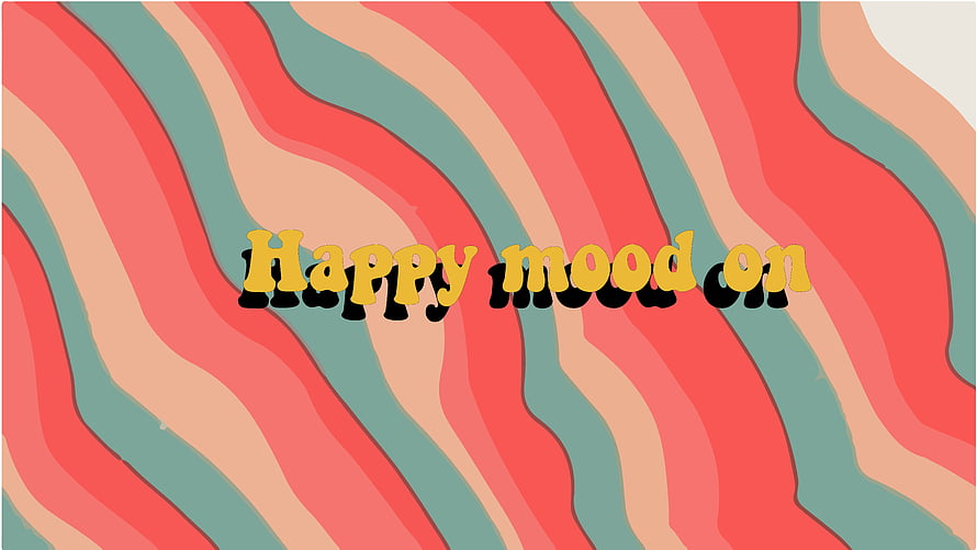 Groovy Aesthetic Wavy Stripes With Retro Typography And Warm Color Palette HD wallpaper