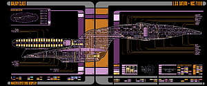Star Trek The Next Generation Galaxy Class Starship Technical Schematic Blueprint HD wallpaper