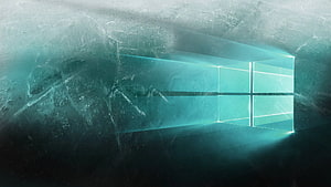 Rainbow Six Siege Black Ice Operation Glowing Windows Logo on Dark Ice Texture HD wallpaper