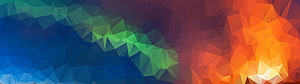 Vibrant Low Poly Geometric Abstract Background with Blue Green and Orange Gradient HD wallpaper