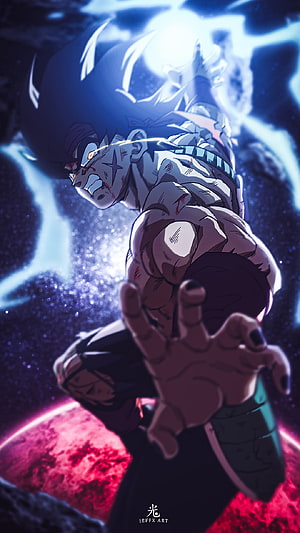 Bardock Dragon Ball Anime Artwork With Cosmic Energy And Dramatic Lighting HD phone wallpaper