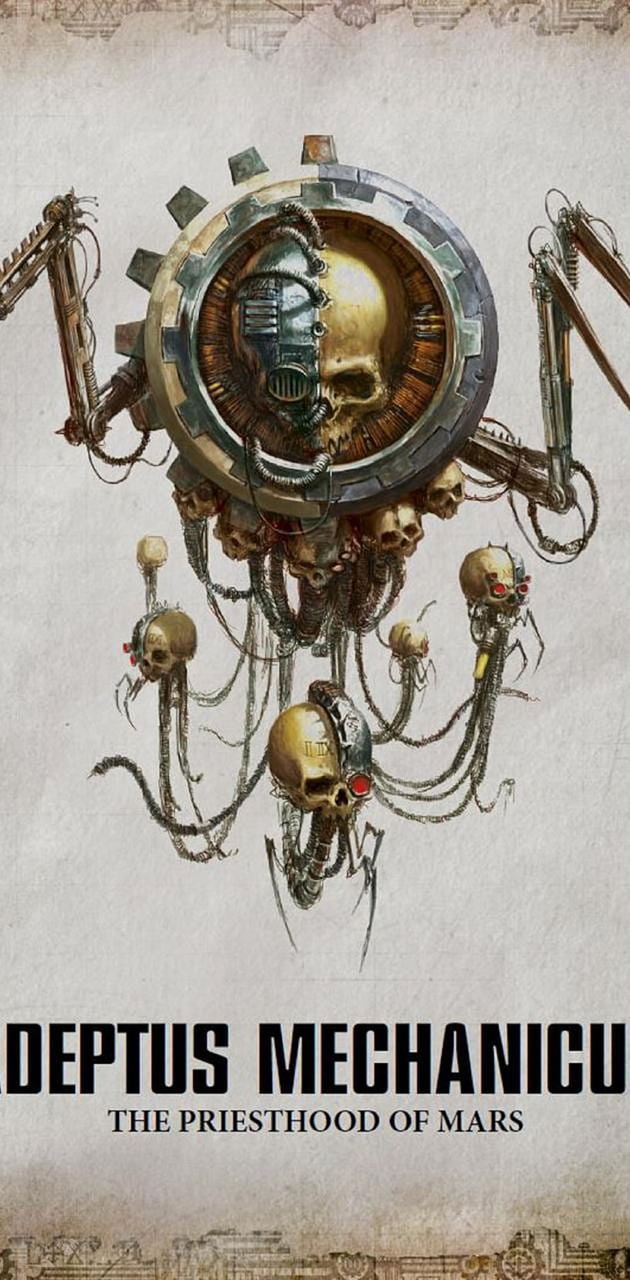 Adeptus Mechanicus Priesthood of Mars Steampunk Skull Machine Artwork HD phone wallpaper