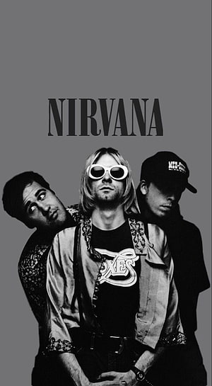 Nirvana Band Black and White Portrait with Sunglasses and Grunge Aesthetic HD phone wallpaper