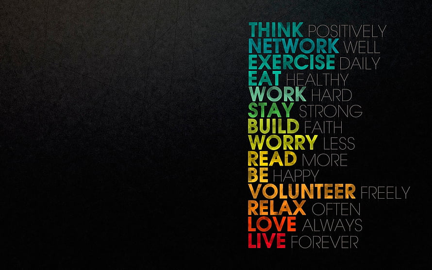 Inspirational Life Advice Typography on Dark Textured Background HD wallpaper
