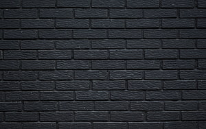 Dark Charcoal Brick Wall Texture With Rough Surface Detail HD wallpaper