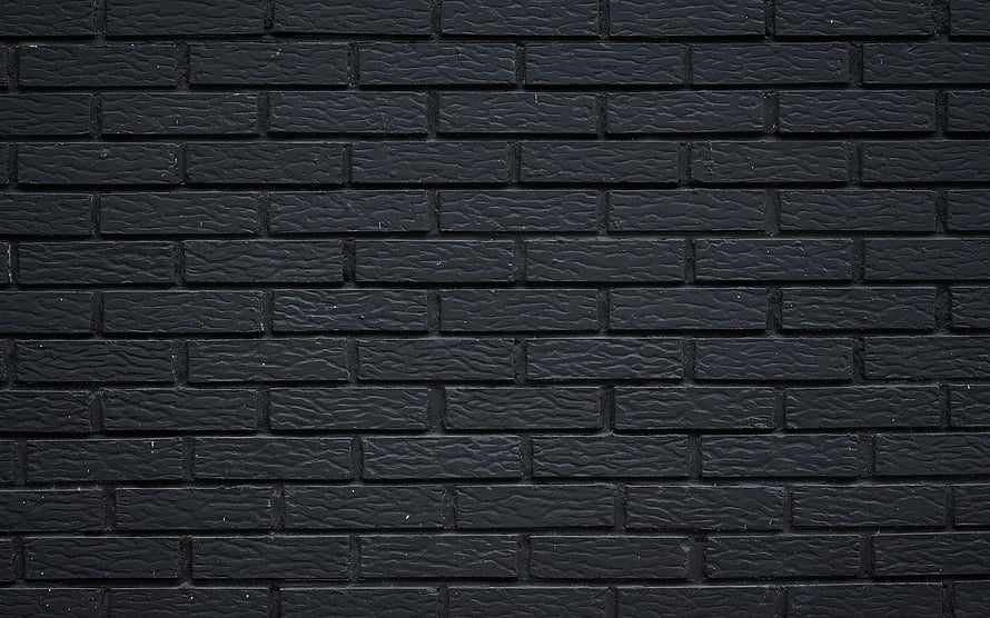 Dark Charcoal Brick Wall Texture With Rough Surface Detail HD wallpaper