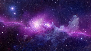 Vibrant Purple Nebula and Starfield Deep Space Cosmic Scene HD wallpaper