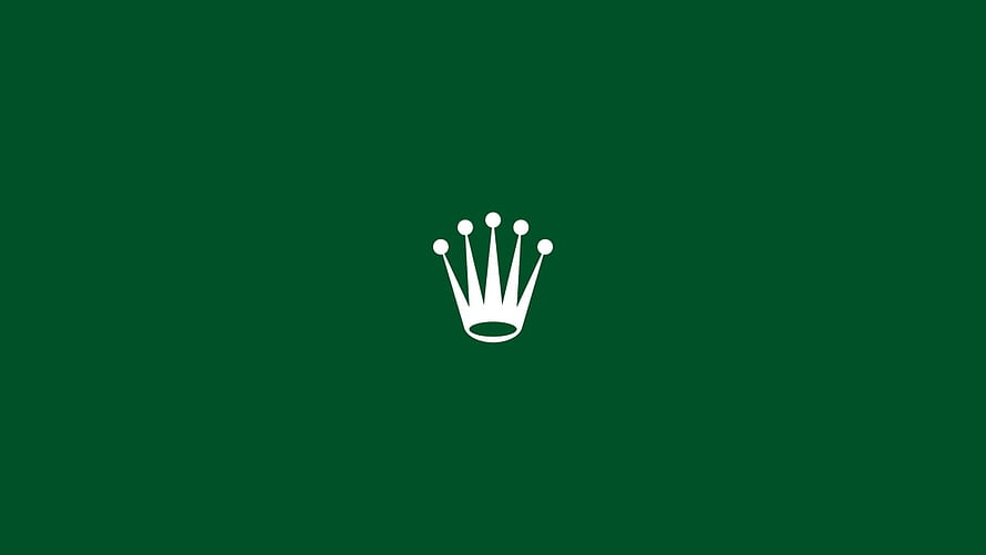 Minimalist White Crown Icon on Deep Green Background HD wallpaper