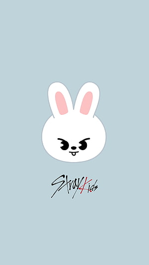 Stray Kids Skzoo Leeknow Rabbit Character Minimalist Illustration HD phone wallpaper