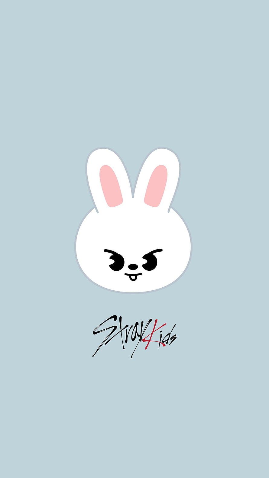 Stray Kids Skzoo Leeknow Rabbit Character Minimalist Illustration HD phone wallpaper