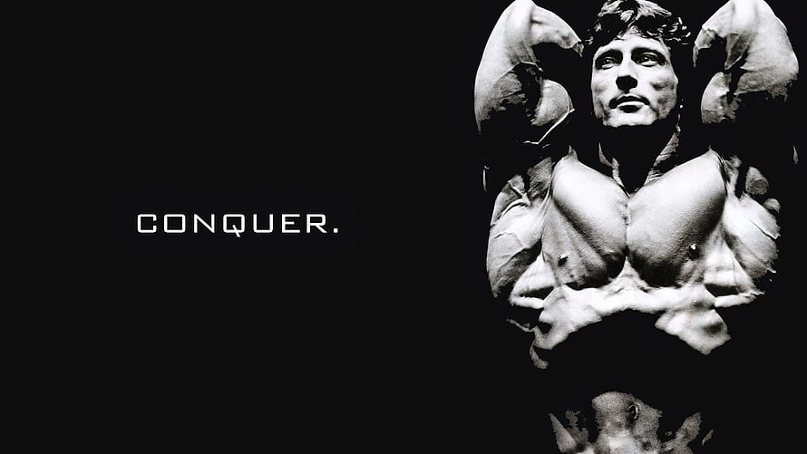 Frank Zane Classic Bodybuilding Pose in High Contrast Black and White HD wallpaper