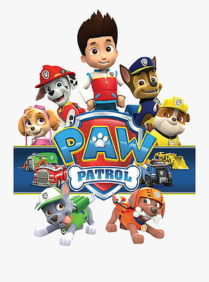 Paw Patrol Team Group Portrait with Ryder and Rescue Vehicles HD phone wallpaper