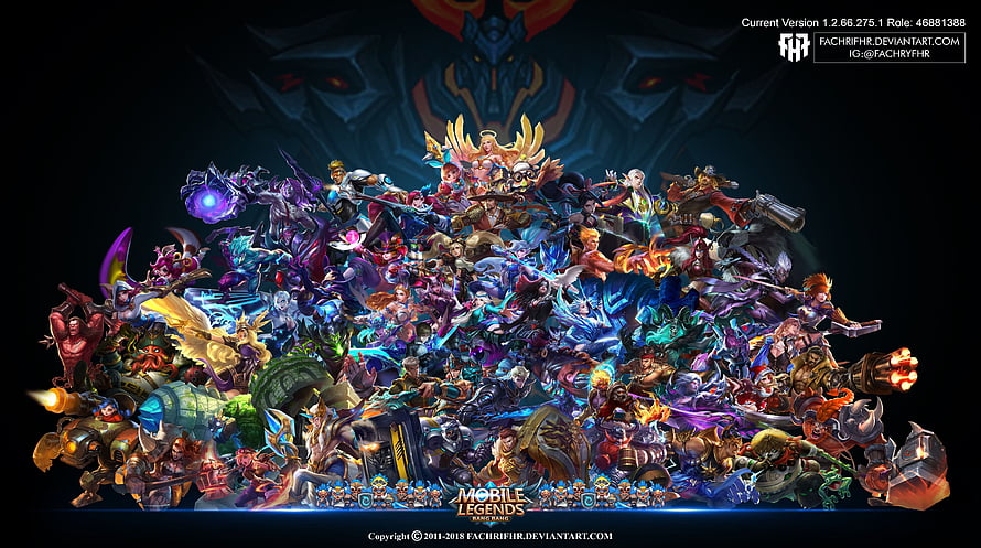 Mobile Legends: Bang Bang Complete Roster of All Champions and Heroes HD wallpaper