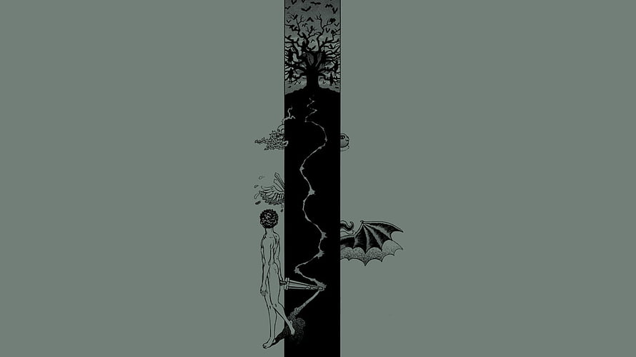 Berserk Guts Minimalist Illustration with Dark Fantasy Elements HD wallpaper
