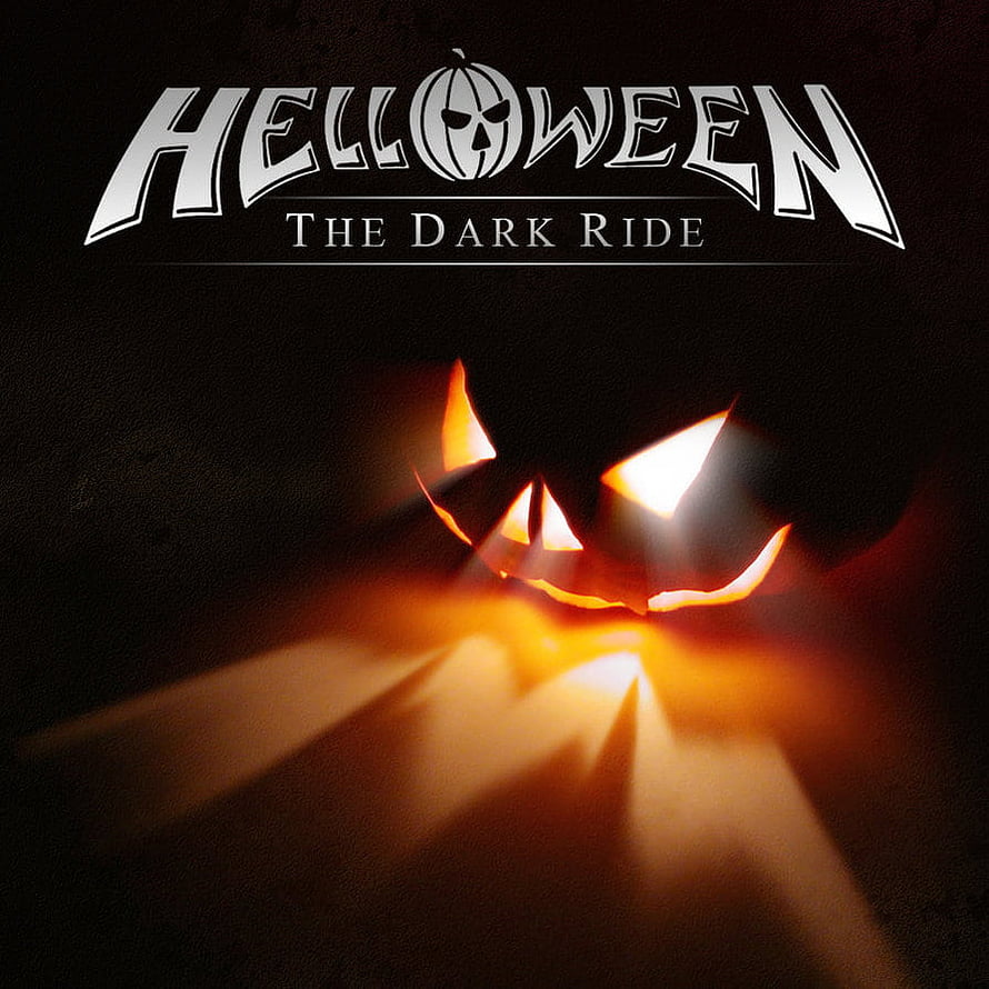 Helloween The Dark Ride Album Artwork with Glowing Jack-o'-Lantern HD phone wallpaper