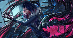 Valorant Agent Fade Digital Artwork with Neon Energy and Dark Fantasy Style HD wallpaper