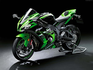 Kawasaki Ninja ZX-10R KRT Edition Sportbike in Green and Black HD wallpaper