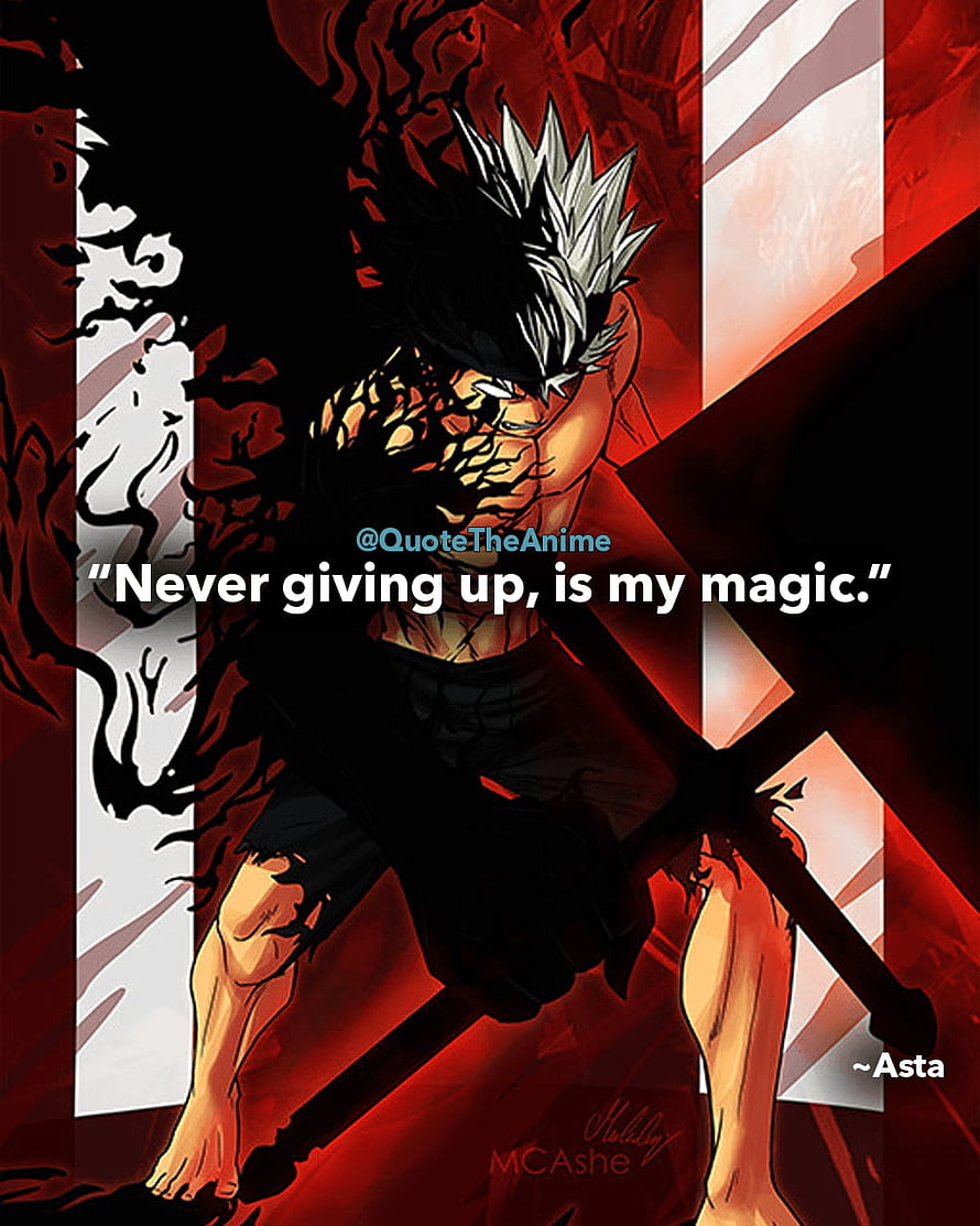 Asta from Black Clover in a dramatic dark pose with black magic energy and a sword HD phone wallpaper