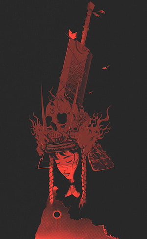 Berserk Dark Fantasy Illustration with Samurai Armor and Skull Motifs HD phone wallpaper