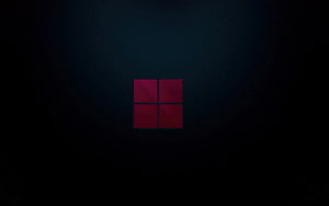 Windows 11 Dark Minimalist Desktop Background with Red Logo on Black Gradient HD wallpaper