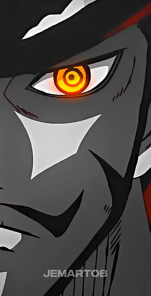 Mihawk Close-Up Portrait with Glowing Orange Eye and Dark Anime Style HD phone wallpaper