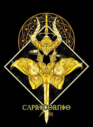 Shura of Capricorn Gold Armor Emblem from Saint Seiya Knights of the Zodiac HD phone wallpaper
