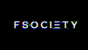 Glitch Art Typography of the Word Society on a Black Background HD wallpaper