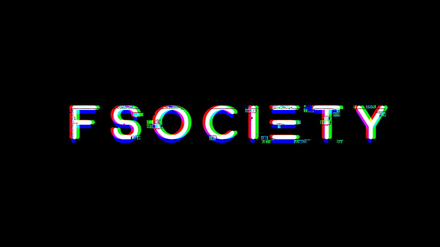 Glitch Art Typography of the Word Society on a Black Background HD wallpaper