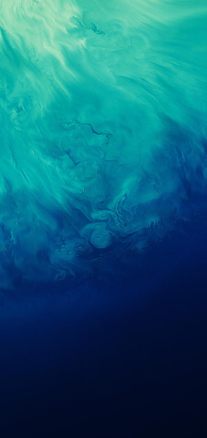 Abstract Ocean Depth Gradient with Turquoise and Deep Blue Swirling Water Patterns HD phone wallpaper