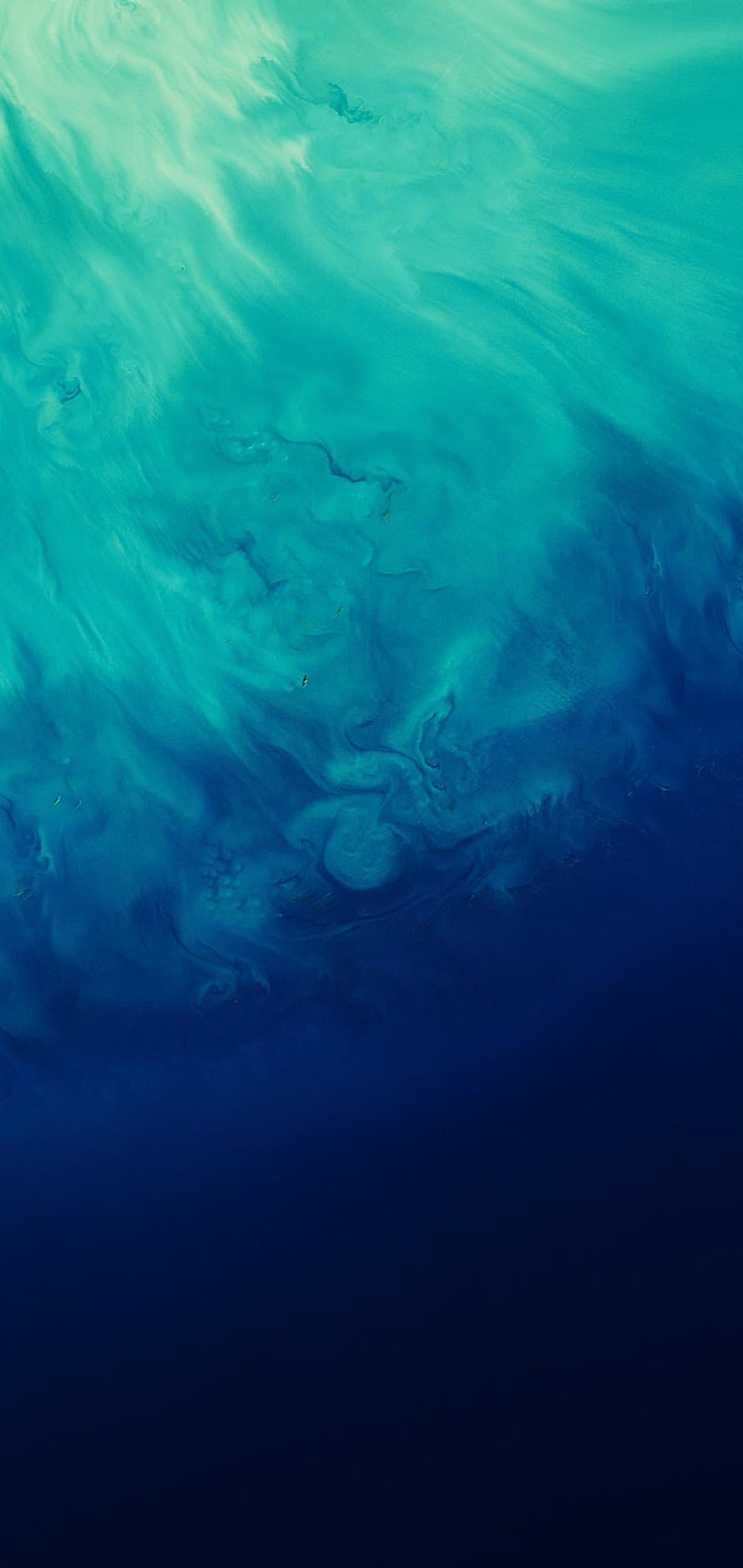 Abstract Ocean Depth Gradient with Turquoise and Deep Blue Swirling Water Patterns HD phone wallpaper